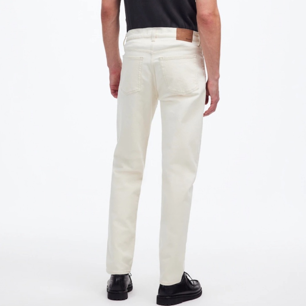 Madewell Men’s 36 X 32 Relaxed Taper Jeans Denim Stretch NWT VTG Canvas/ Cream - Picture 2 of 8